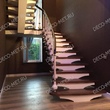 Комбинированная лестница №1 металл и дерево